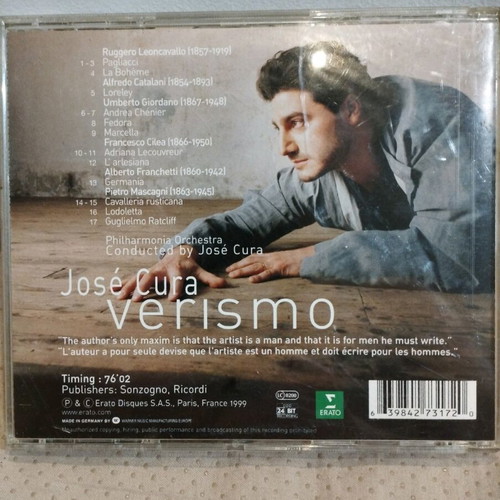 Jose Cura Verismo Philharmonia Orchestra CD like new, classical