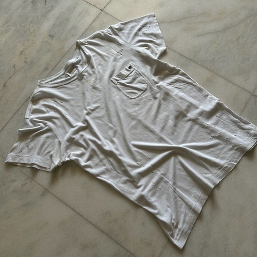 Diesel t-shirt used, white, size M, distressed