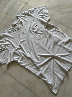 Diesel t-shirt used, white, size M, distressed