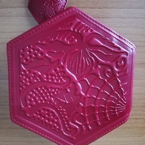 Leather wallet red new Spanish with unique design