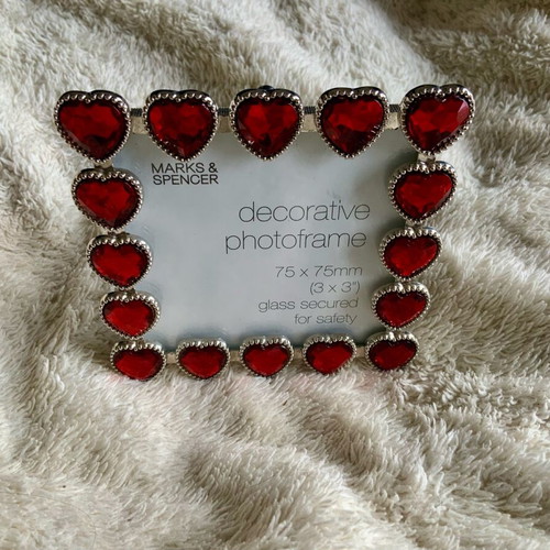 Heart photo frame with felt case new