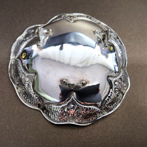 Silver Bowl Repoussé 925 Used Vintage Decorative