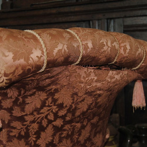 Old Victorian small boudoir armchair used