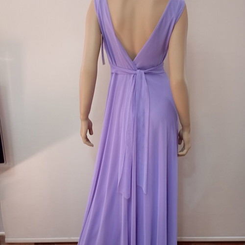 One Size lilac dress with sash, tulle lining