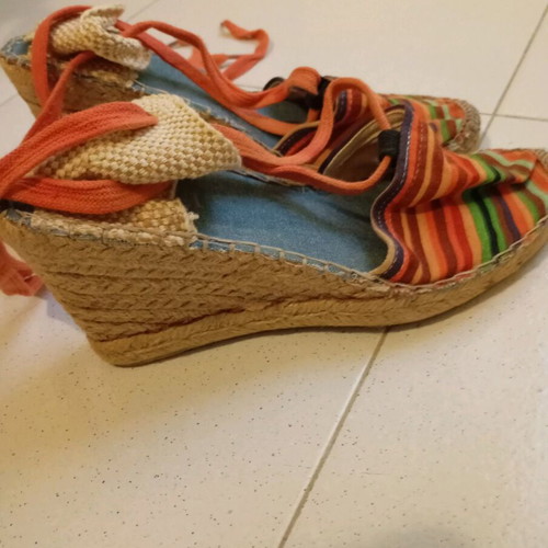 Espadrilles used colorful, comfortable, size 37