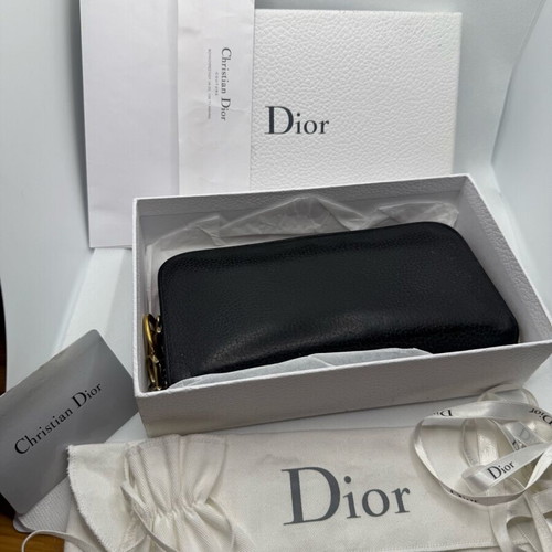 Christian Dior Diorissimo Voyageur Taurillon wallet black like new