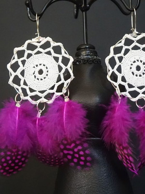 Dreamcatcher earrings new with intricate design