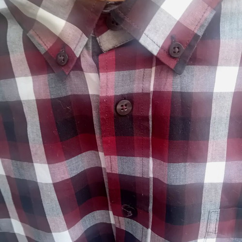 Pre End checked shirt XXL like new, black and red