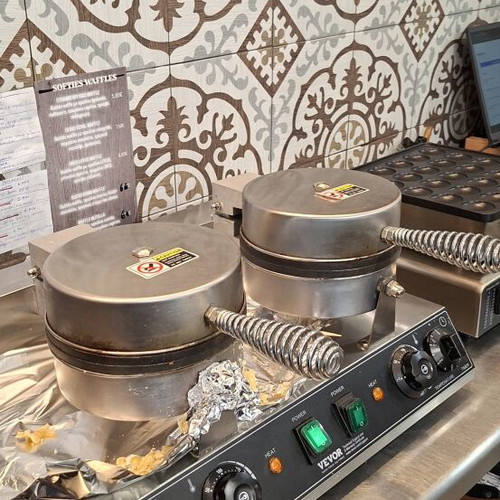 Creperie Equipment used, complete set with double electric crepe maker