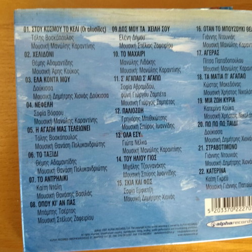 Giannis Tzouanopoulos Laika Feggaria CD like new, compilation 2007