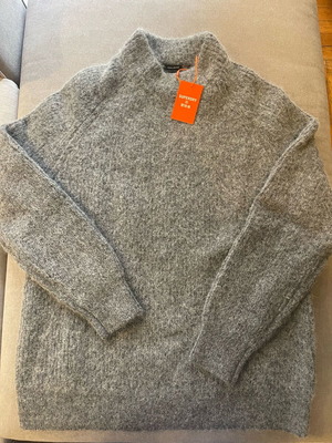 Superdry men's alpaca sweater xl new gray