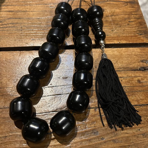Old mastic komboloi worry beads, 15 beads, large size