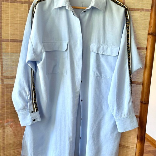 Zara women's long shirt size M like new pale blue