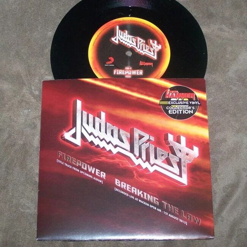 Judas Priest Firepower / Breaking The Law 7" vinyl single brand new