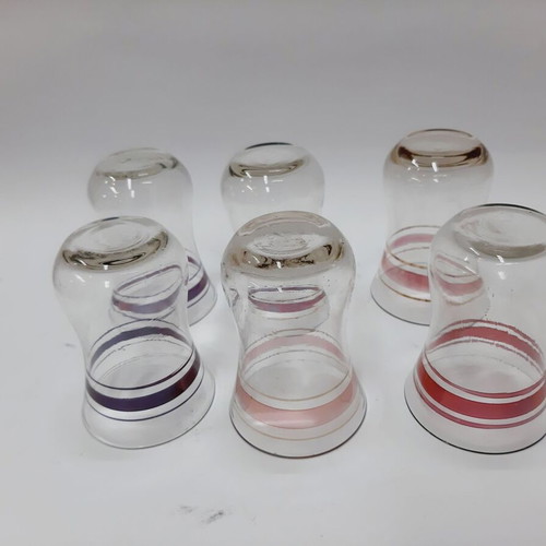 Vintage Azerbaijani Tea Glasses Set of 6 Tulip Shape with Original Box like new