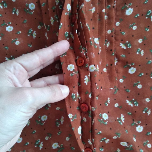 Calliope brown floral top like new, transparent