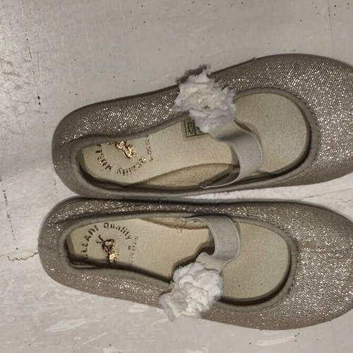 Vul.Ladi children's ballerina shoes used, size 28, silver