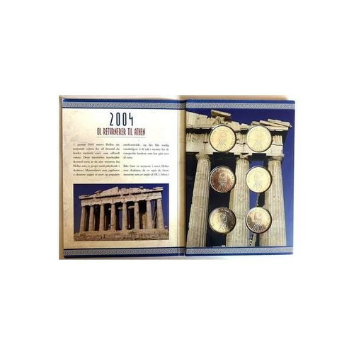 2004 Olympic Games 500 Drachma Coin Set new, 6 pieces