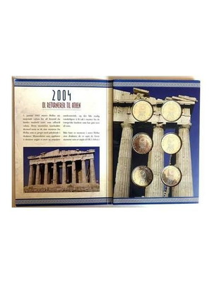 2004 Olympic Games 500 Drachma Coin Set new, 6 pieces