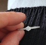 Silver zirconia ring size 9 new