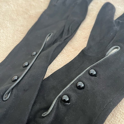 Dior suede gloves black like new, 55 cm authentic