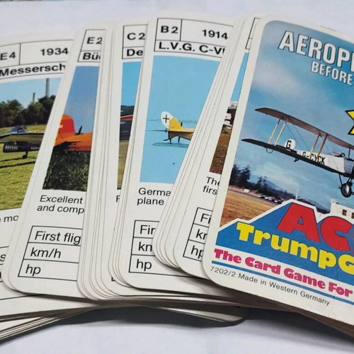 Ace Airplanes before 1940 card game used, complete