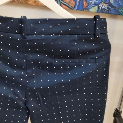 Zara women's dark blue polka dot pants size 38 like new
