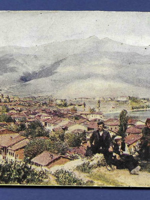 Corfu General View Used Postcard on Thick Cardboard