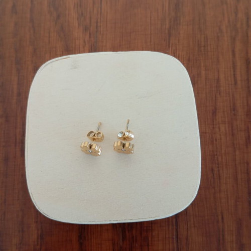 Earrings new, stainless steel, gold tone, hypoallergenic