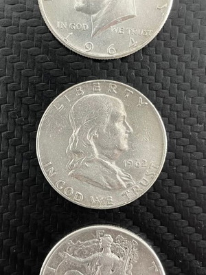 Silver 50 Cent USA Coins like new, Kennedy Franklin Walking Liberty