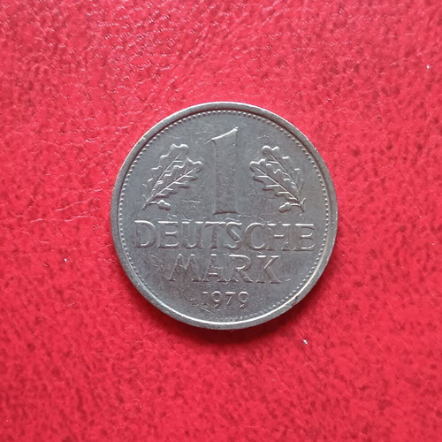 Lot of 10 coins of 1 mark and 10, 5 and 1 pfennig of Germany
