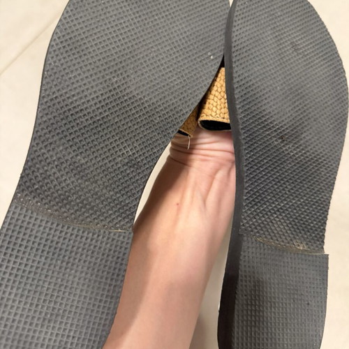 Glamazons leather sandals size 37, beige brown