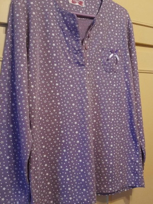 Pajama top new, cotton, size XL lilac