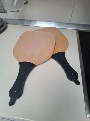 Ξύλινες ρακέτες μεταχειρισμένες, μήκος 41,5cm, πλάτος 22cm