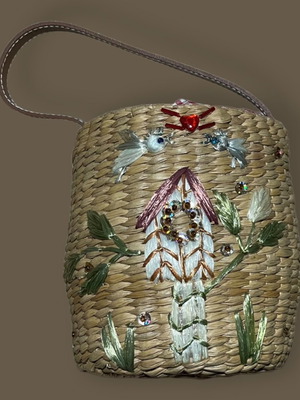 Basket hand bag used small
