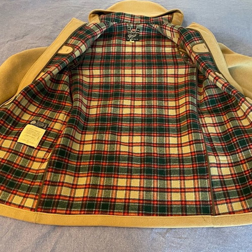 Gloverall women's wool coat camel color, size 42, like new