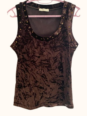 Rebecca Blu velvet top with studs, size S, like new