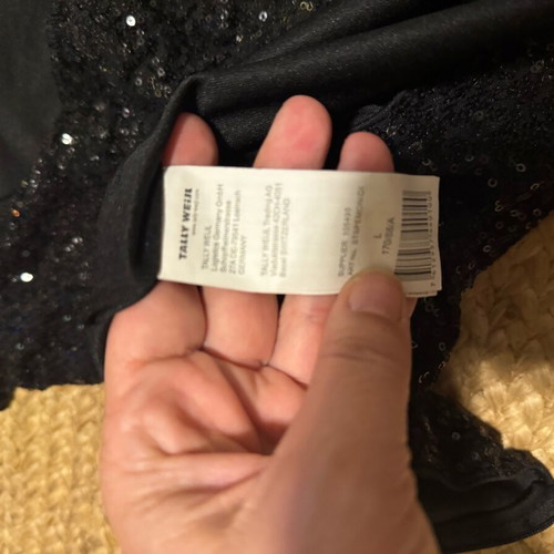 Sequin blouse used, black, size M with zipper