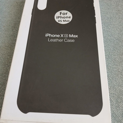 Apple iPhone XS Max leather case, black, sealed