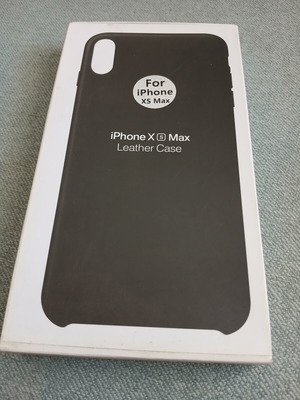 Apple iPhone XS Max leather case, black, sealed