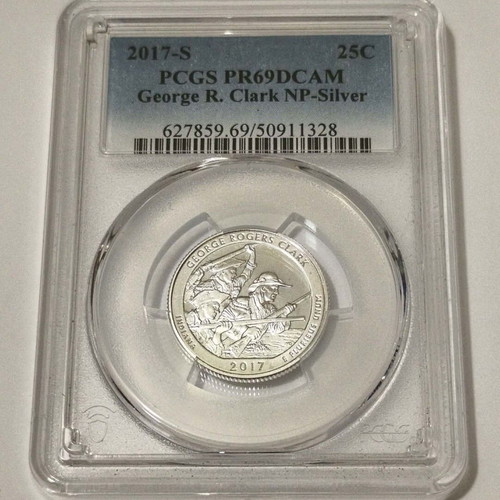 2017 USA Silver Proof Quarter Dollar PCGS PR 69 George R. Clark