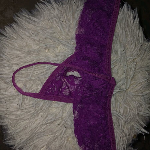 Women's string lingerie red and purple lace new, pack of 2
