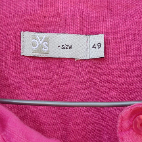 Vintage 100% linen shirt fuchsia pink plus size used