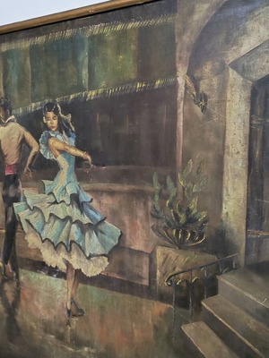 Oil painting used, dimensions 1.55cm x 65cm
