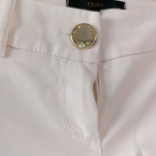 Celyn B Premium White Satin Pants like new, size XS–S, made in Italy