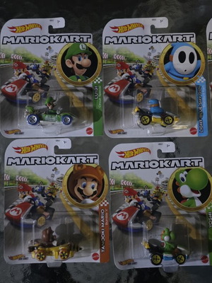 Hotwheels Super Mario toy cars new, full series sealed
