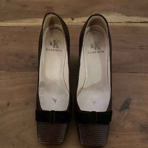 Kalogirou pumps 37.5 like new, leather brown