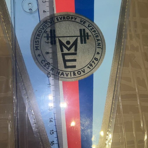 Czechoslovakia Weightlifting Banner like new, 1978 Havirov