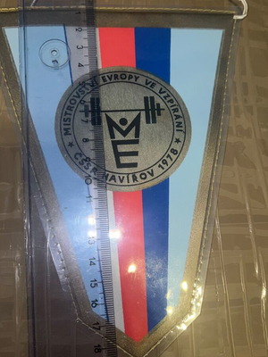 Czechoslovakia Weightlifting Banner like new, 1978 Havirov