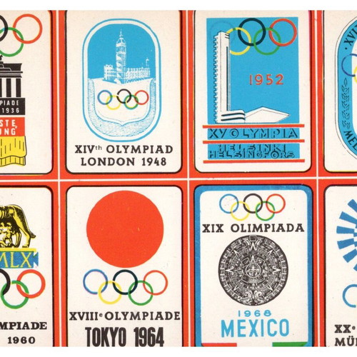 Collectible postcards used, pack of 10, 1965-80